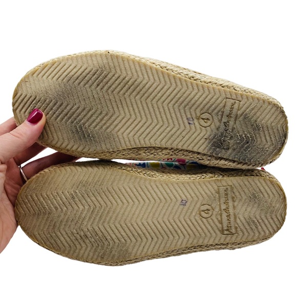 Hanna Andersson Tanja Colorful Tulip Espadrille Slip On Flats Size 4 - Picture 10 of 12